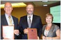 Mary Crossan, Director of Leading Cross Enterprise; Rod White, Associate Dean, and former Ivey Professor Harry Lanereceive the Decade Award from the Academy of Management Review (AMR).
