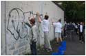 Students team up with Neighbourhood Watch London to clear graffiti from local sites