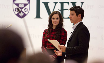 Virtue and Moir dazzle Ivey students with off-the-ice performance