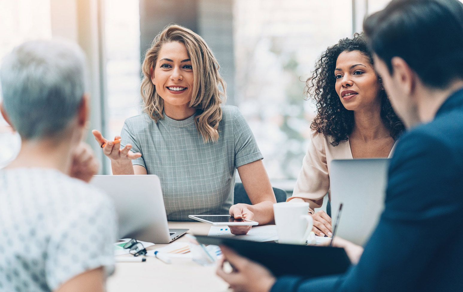 Women in boardroom