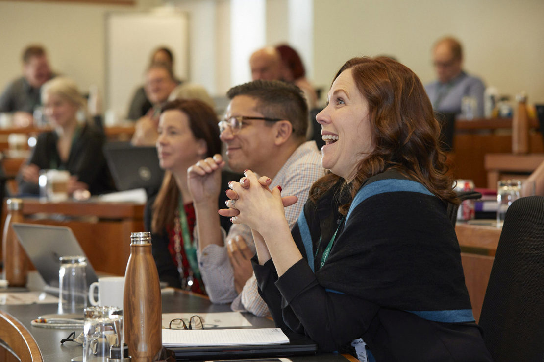 Participants sitting in a classroom