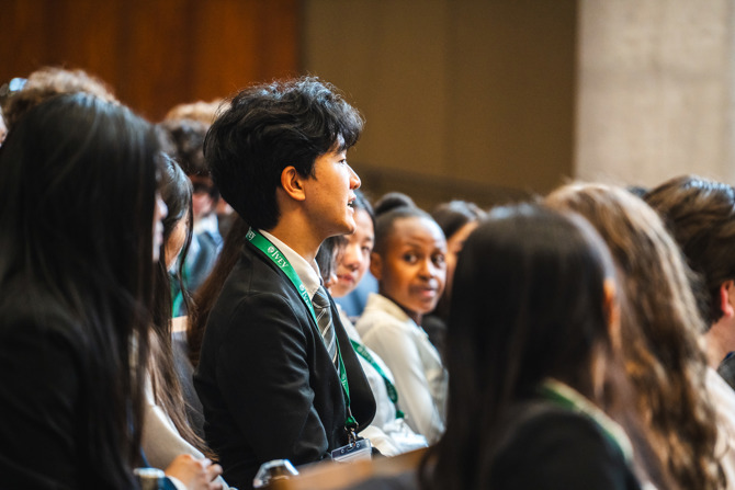 Audience asking a question