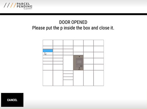 Parcel Locker Courier Guide Load Parcels Step 5