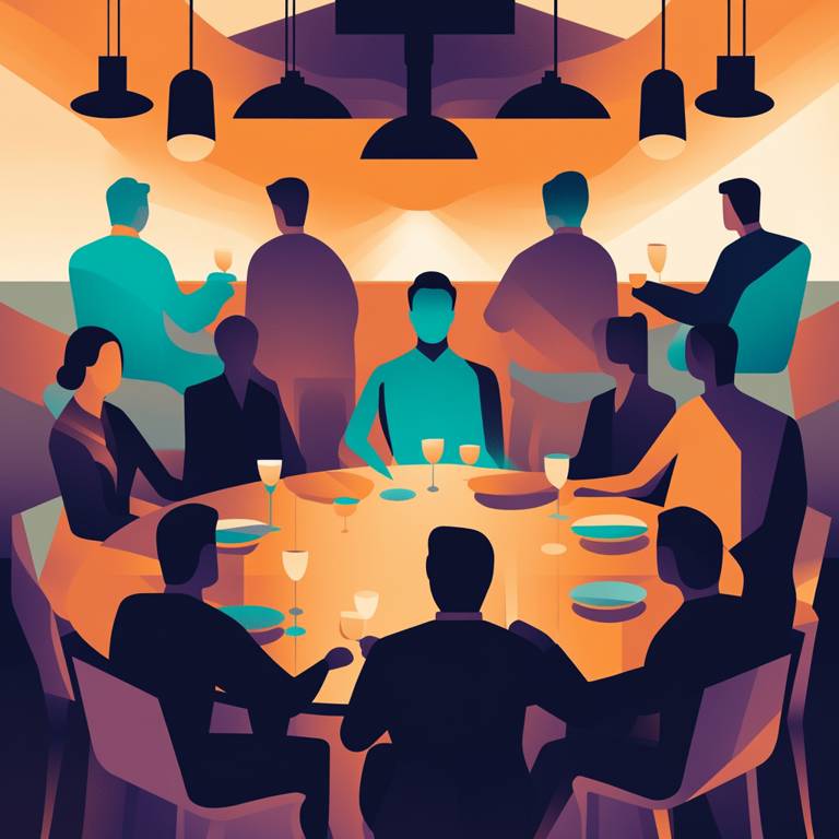 Illustration People Dining In Busy Restaurant