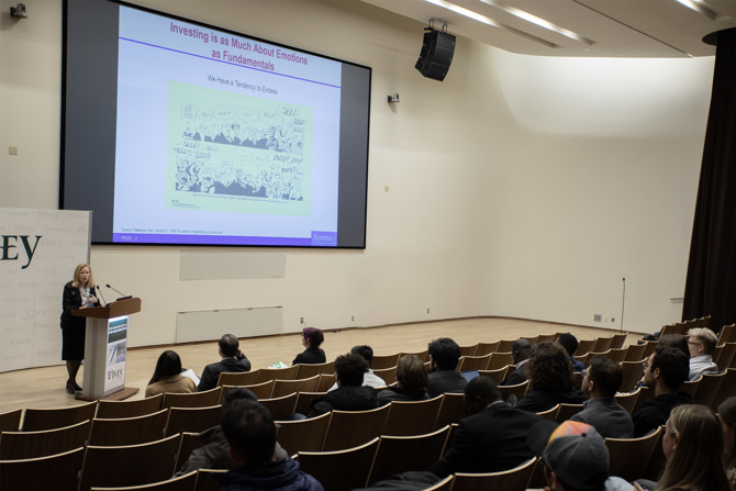 Ms. Kim Shannon speaking to Ivey Value Investing Students