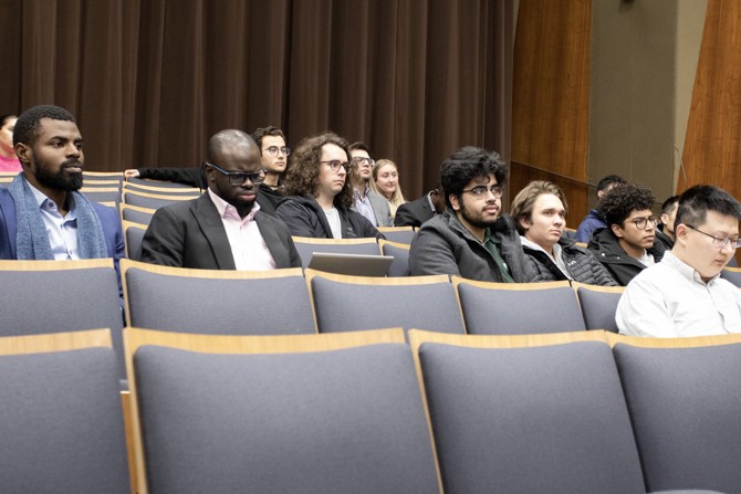 Audience listening to Ms. Kim Shannon's Presentation