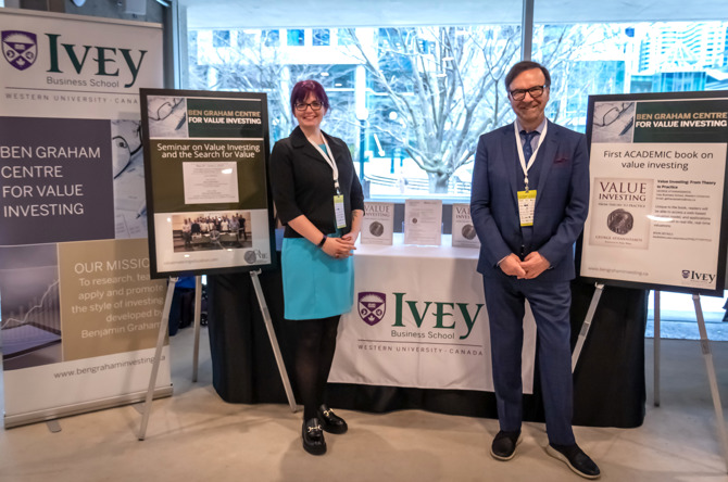 Ali Rilett & George Athanassakos at the Ivey Booth