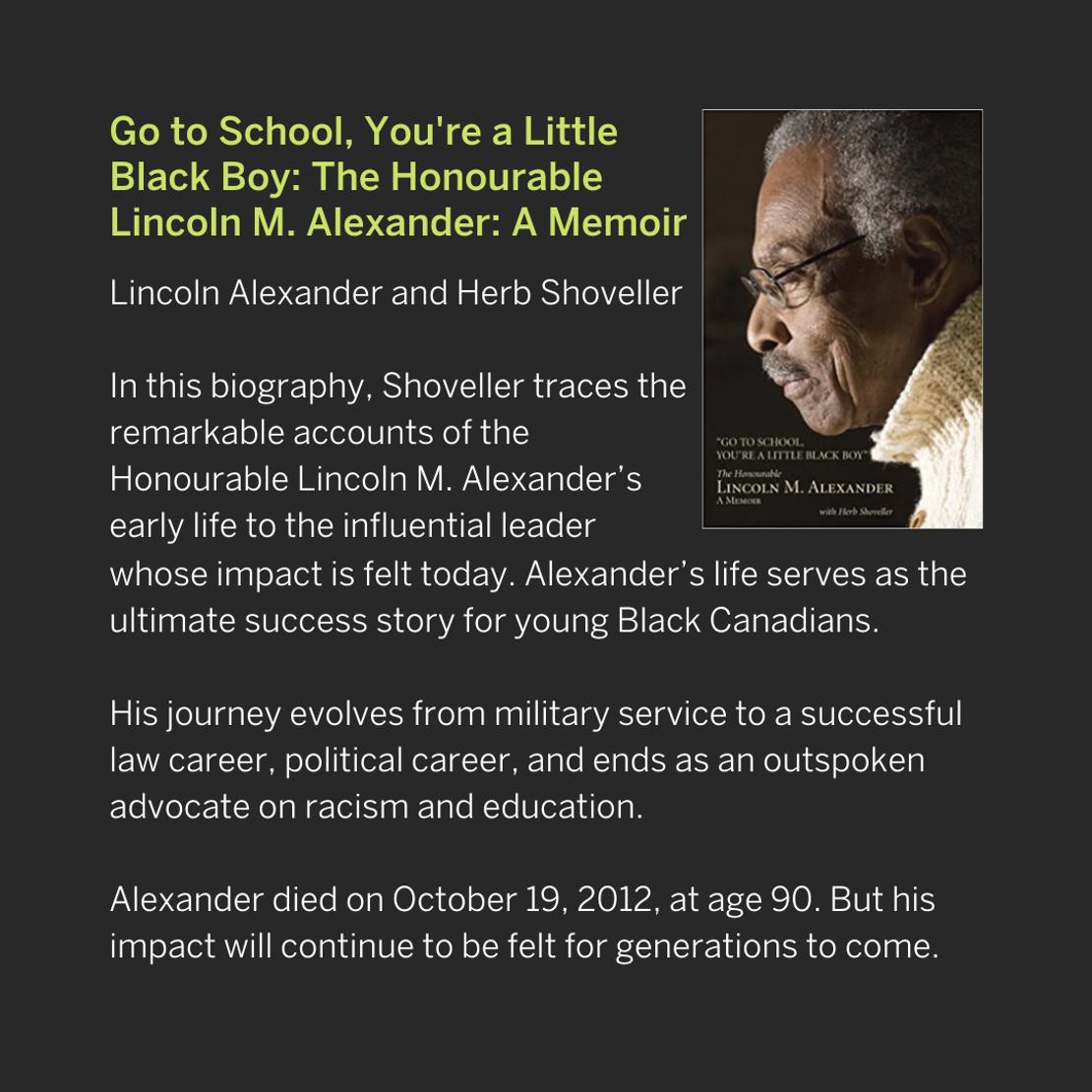 Lincoln M. Alexander Memoir