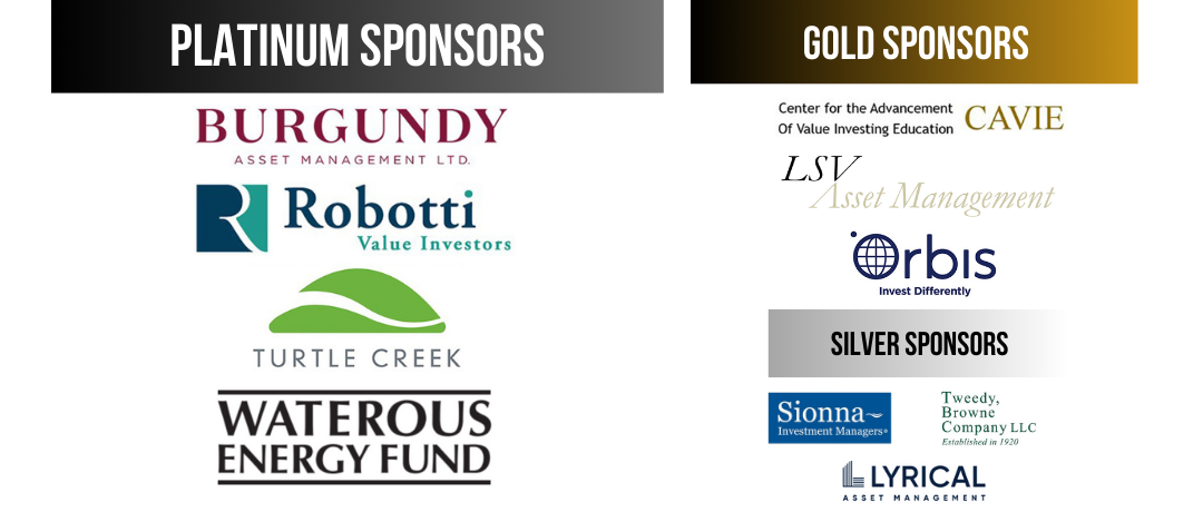 2025 Value Investing Conference tiered sponsor list