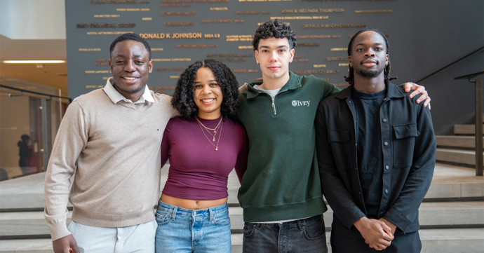 The Black Cultural Celebration organizers: Mayo Olusanya, Ariya Baptiste, Alexander West, and Fayo Adeyemo