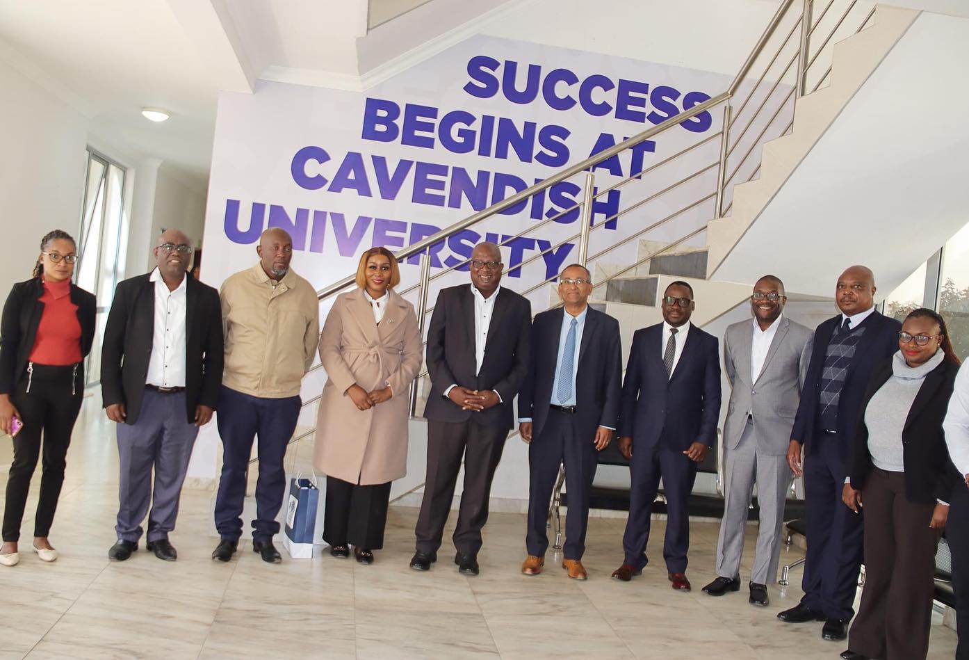 Group photo at Cavendish University