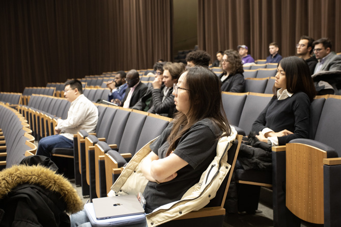 Audience listening to Ms. Kim Shannon's Presentation