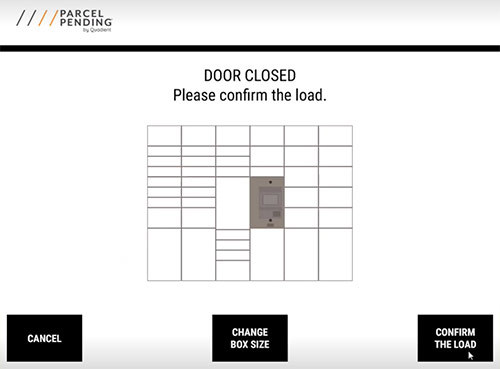 Parcel Locker Courier Guide Load Parcels Step 6