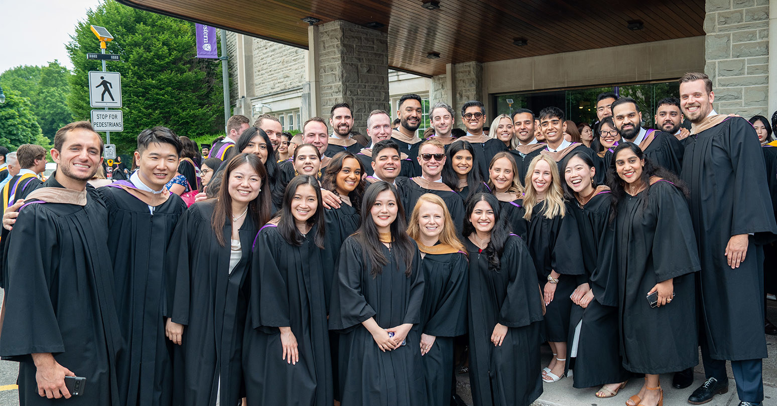 A diverse group of Ivey graduates at spring convocation